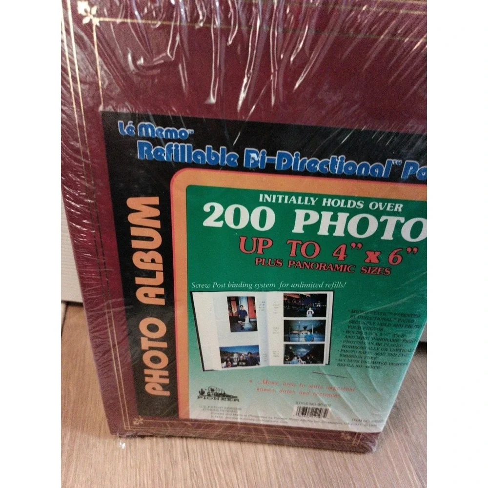 Pioneer 4 x 6 Photo Album Holds 200 • BP-200 • New Sealed • Burgundy